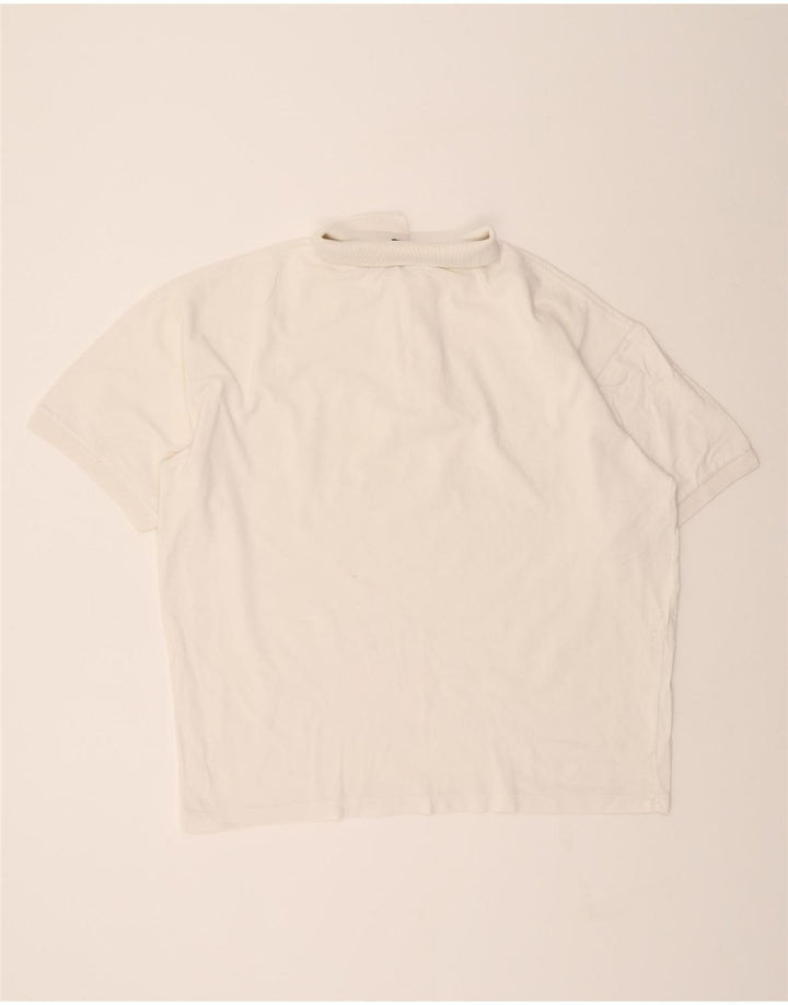 ASICS Mens Polo Shirt 2XL White Cotton Vintage Asics and Second-Hand Asics from Messina Hembry 