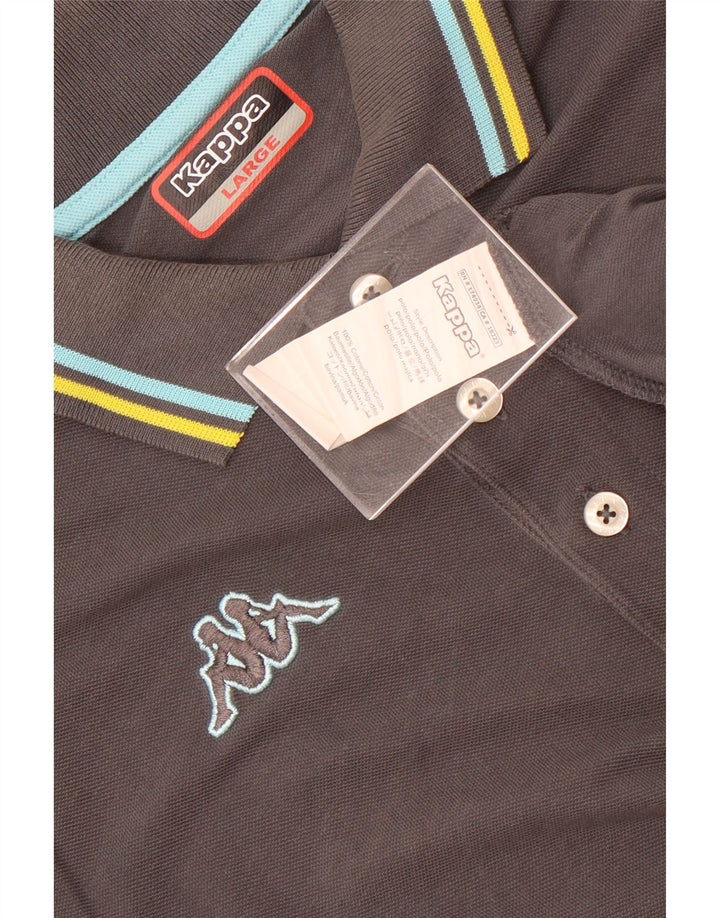 Kappa Herren-Poloshirt, große graue Baumwolle