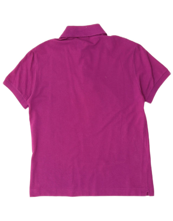 Lacoste Herren-Poloshirt, Größe 3, klein, lila Baumwolle