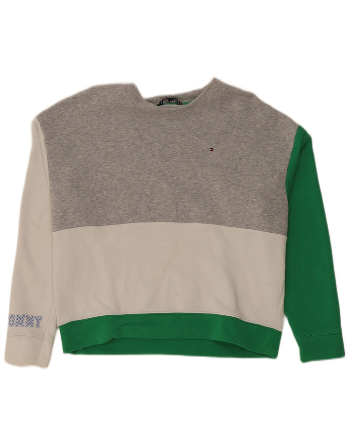 Tommy Hilfiger Damen Grafik-Sweatshirt-Pullover UK 14 Medium Mehrfarbig
