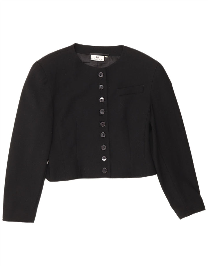 Coexis Damen Bolerojacke IT 42 Medium Schwarz Schurwolle