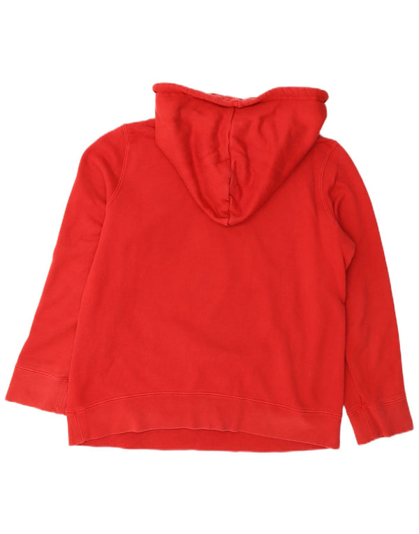 Adidas Womens Graphic Oversized Hoodie Jumper UK 10 Small Rote Baumwolle