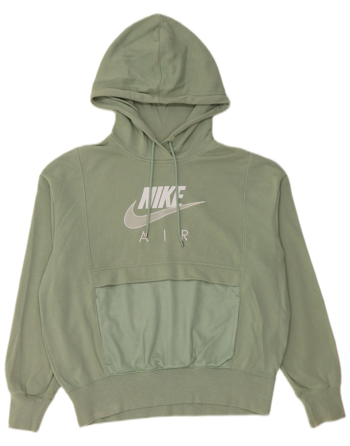 Nike Womens Graphic Oversized Hoodie Pullover UK 10 Small Grüne Baumwolle