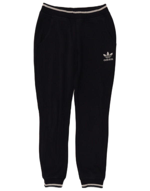 Adidas Damen Trainingshose Jogger UK 8 Small Marineblau Baumwolle