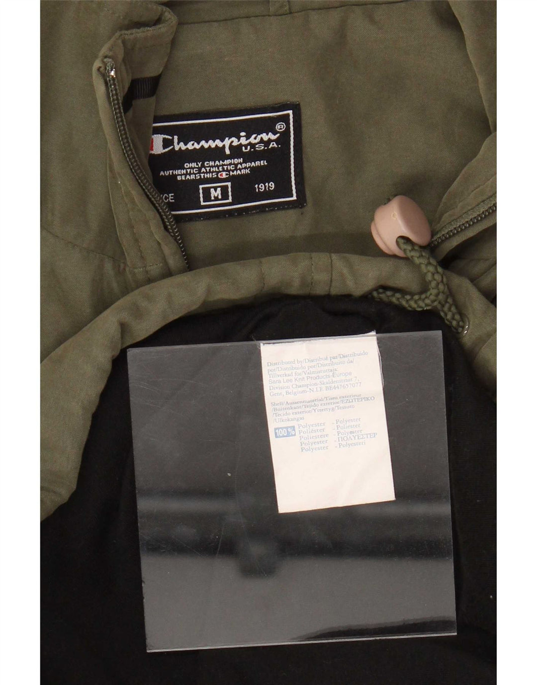Champion Herren-Trainingsanzug-Top-Jacke, Mittel-Khaki-Polyester