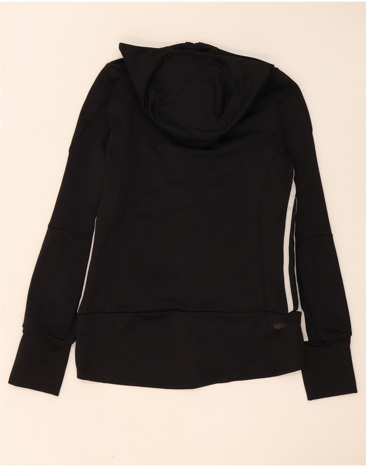 Adidas Damen Clima 365 Zip Hoodie Pullover UK 12 Medium Schwarz Polyester