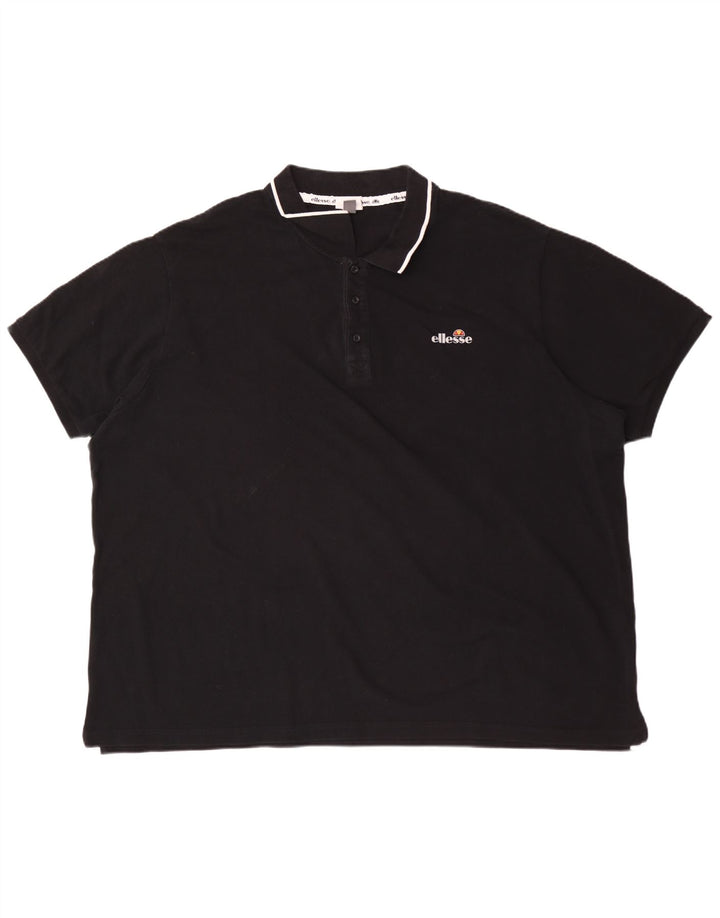 Ellesse Herren Poloshirt 3XL Schwarz Baumwolle