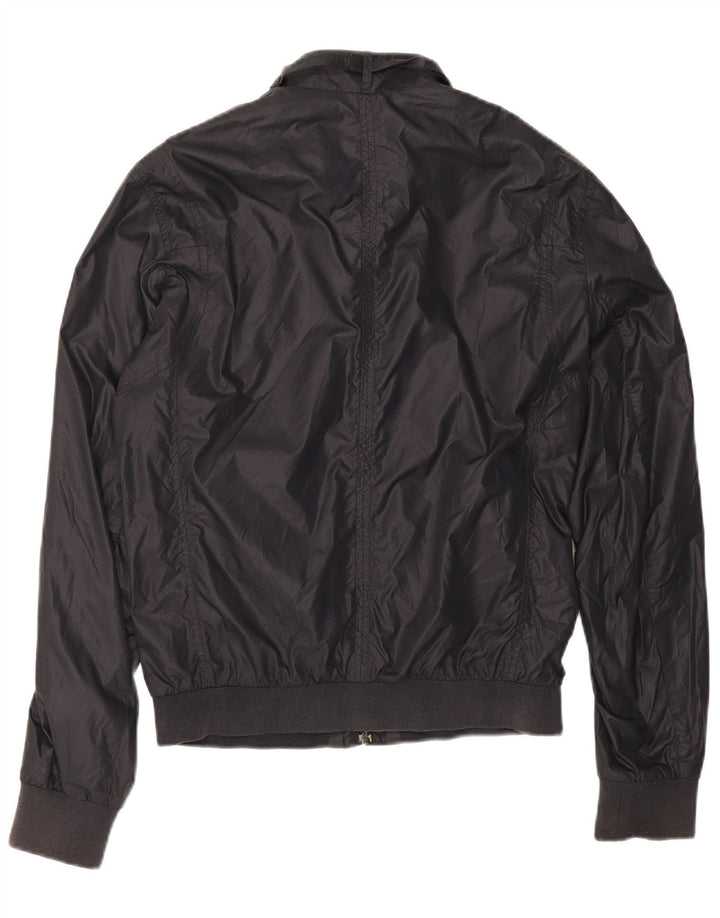 Moschino Herren Bomberjacke UK 38 Medium Schwarz Polyamid