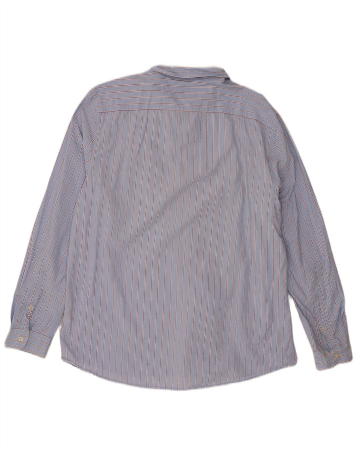 Jack Wills Herrenhemd XL, blaue Nadelstreifen-Baumwolle