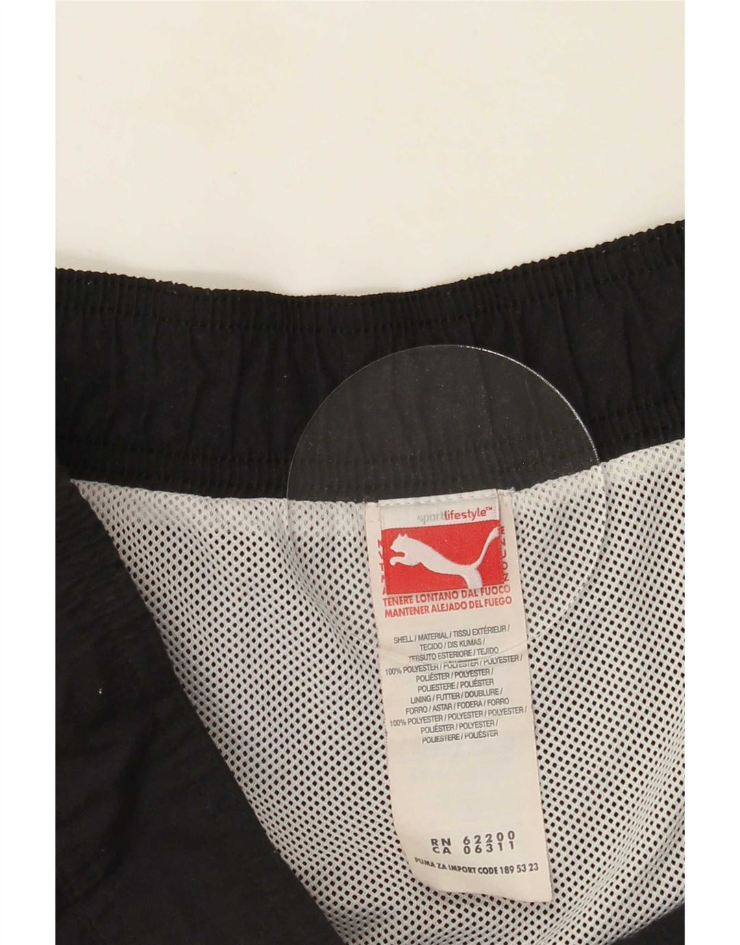 Puma Herren-Badeshorts mit Grafik, Mittelschwarz, Farbblock-Polyester