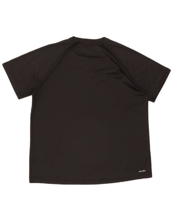 Adidas Herren Climalite Graphic T-Shirt Top XL Schwarz Polyester