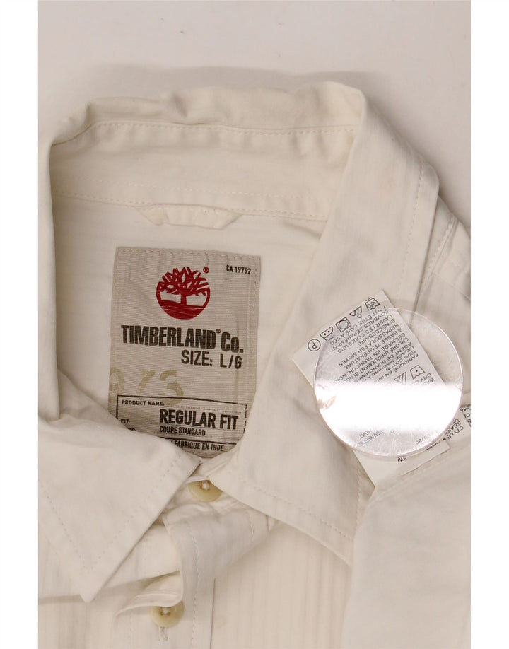 TIMBERLAND Herren-Hemd mit normaler Passform, große weiße Baumwolle