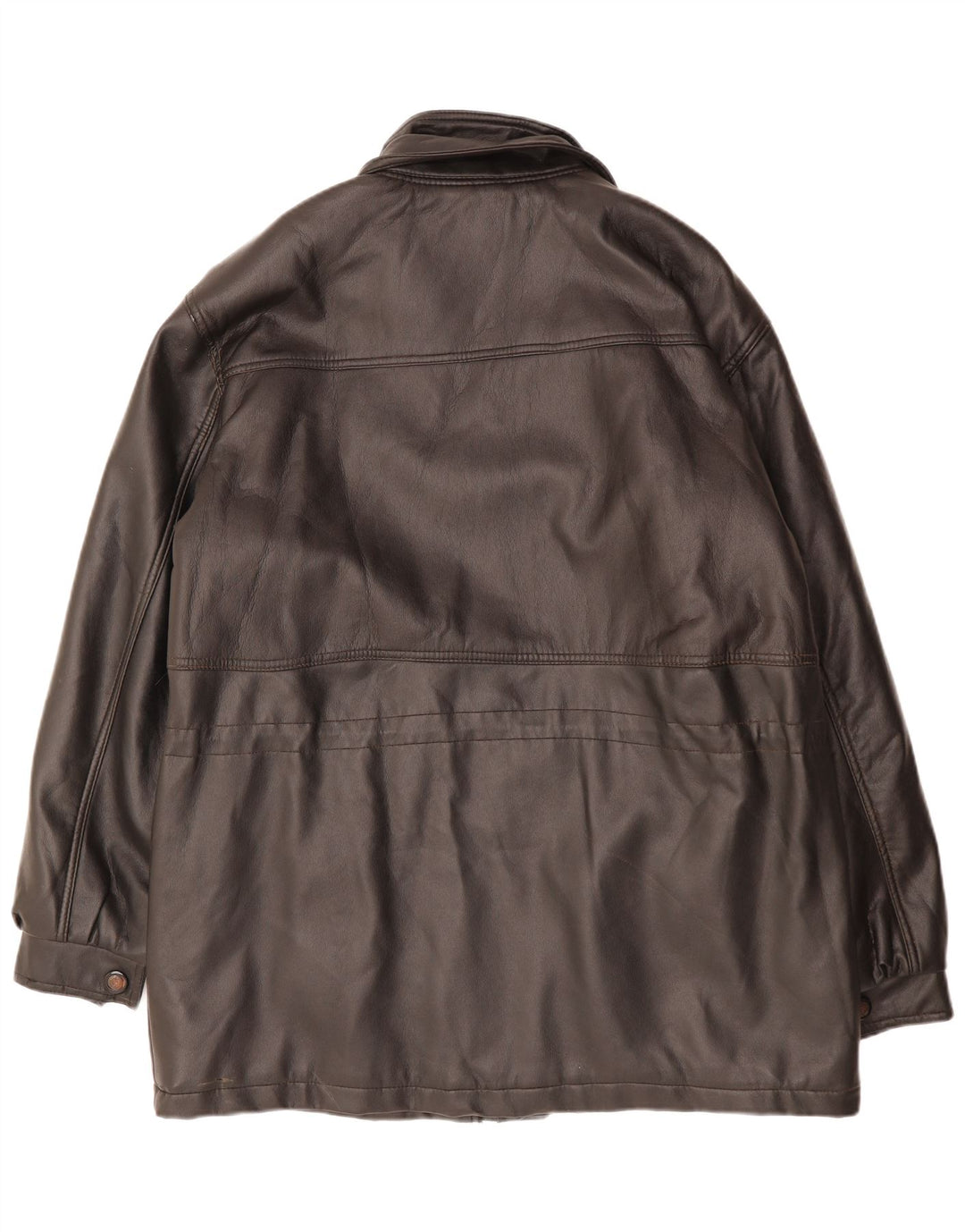 NUTSHELL Herren Ledermantel UK 40 Large Schwarz