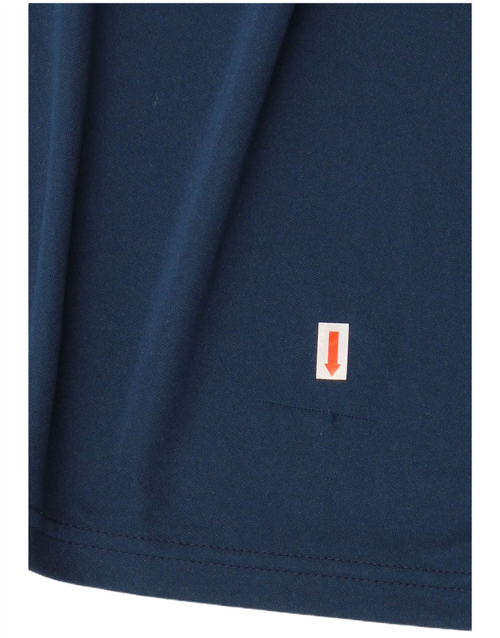 ADIDAS Herren Climalite T-Shirt Top Medium Marineblau Colourblock Polyester