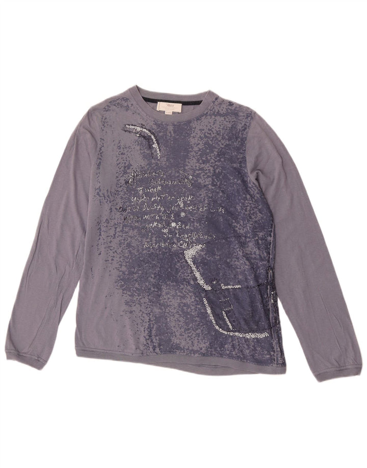 Marlboro Classics Damen Grafik-Top Langarm UK 18 XL Marineblau