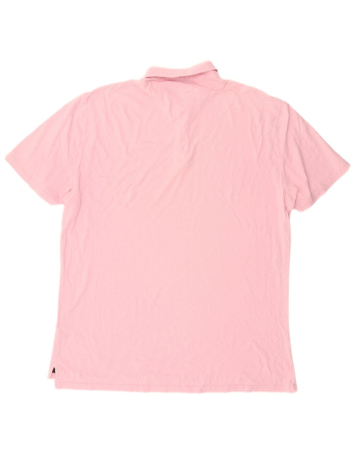 Massimo Dutti Herren Poloshirt 2XL Rosa Baumwolle