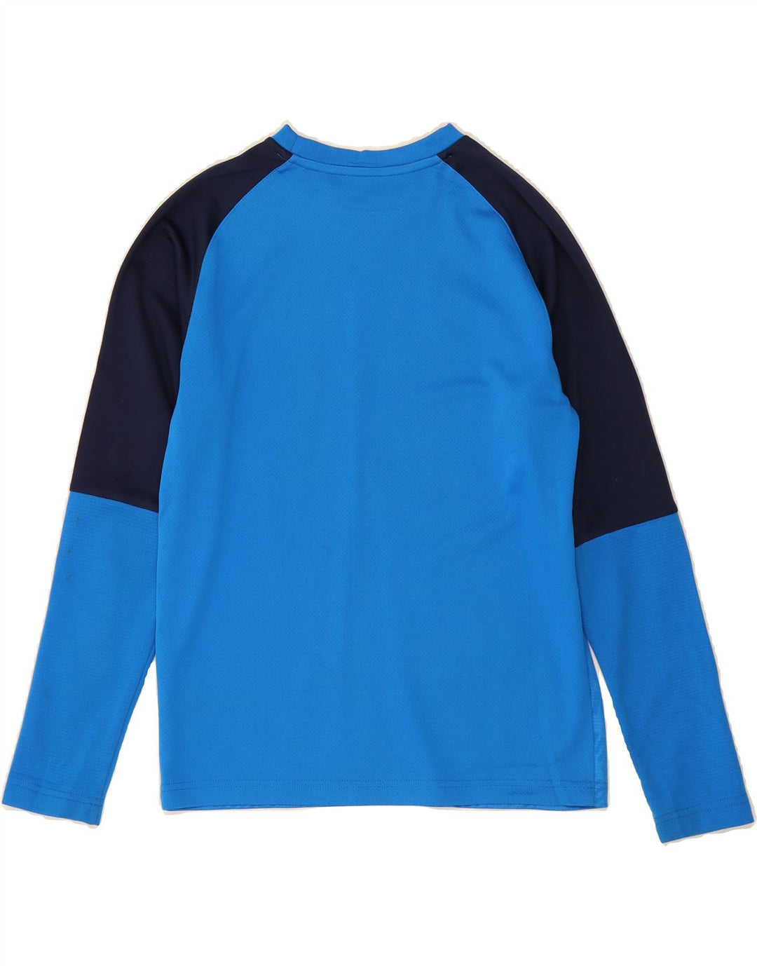 PUMA Boys Top Long Sleeve 13-14 Years Blue Colourblock Vintage Puma and Second-Hand Puma from Messina Hembry 