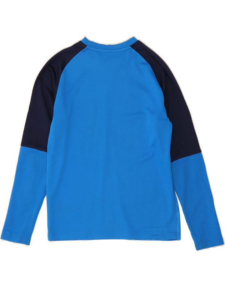 PUMA Boys Top Long Sleeve 13-14 Years Blue Colourblock Vintage Puma and Second-Hand Puma from Messina Hembry 