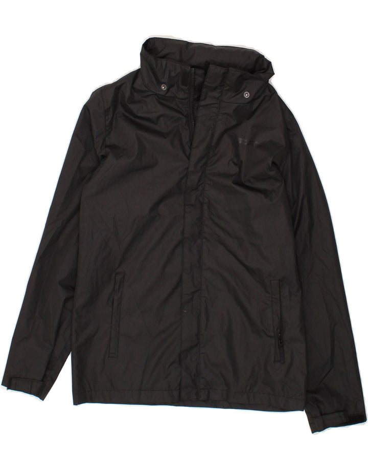 MOUNTAIN WAREHOUSE Boys Hooded Windbreaker Jacket 11-12 Years Black Vintage Mountain Warehouse and Second-Hand Mountain Warehouse from Messina Hembry 