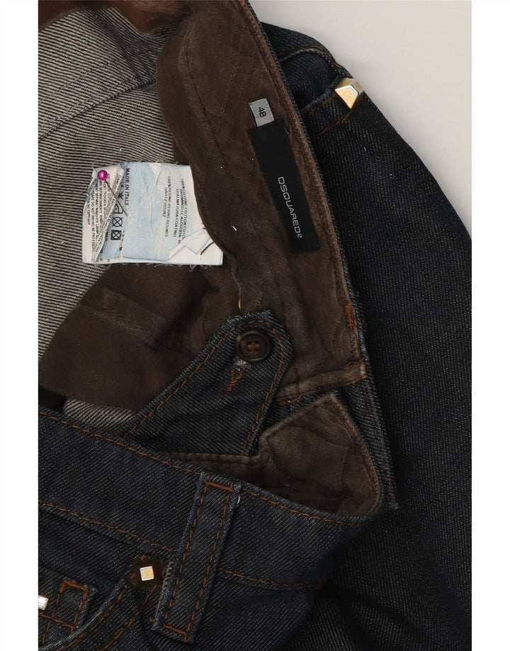 DSQUARED2 Damen Slim Jeans IT 48 XL W32 L31 Marineblau Baumwolle