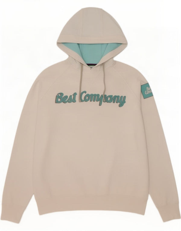 Best Company Herren-Kapuzenpullover mit Grafik, 2XL, weiße Baumwolle
