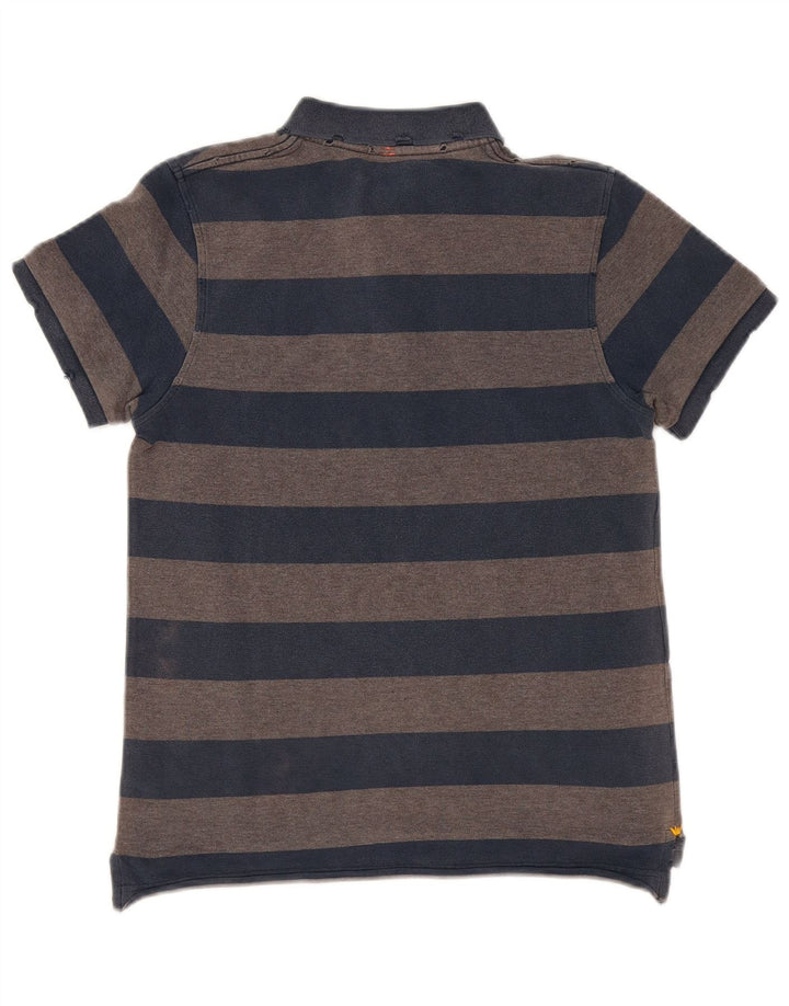 Sun68 Poloshirt für Jungen, 11–12 Jahre, grau gestreift, Baumwolle