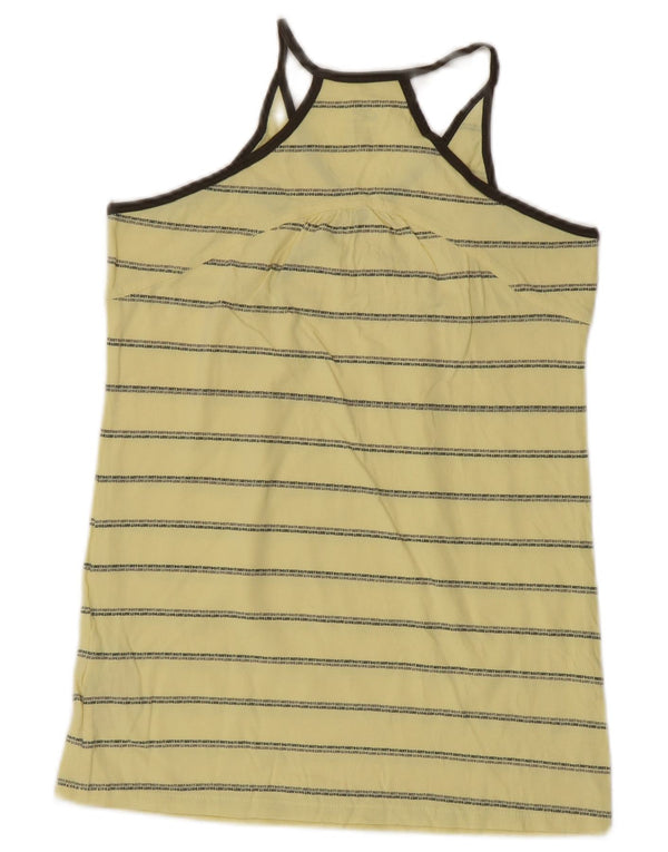 Nike Mädchen-Trägershirt, 12–13 Jahre, groß, gelb gestreift, Baumwolle