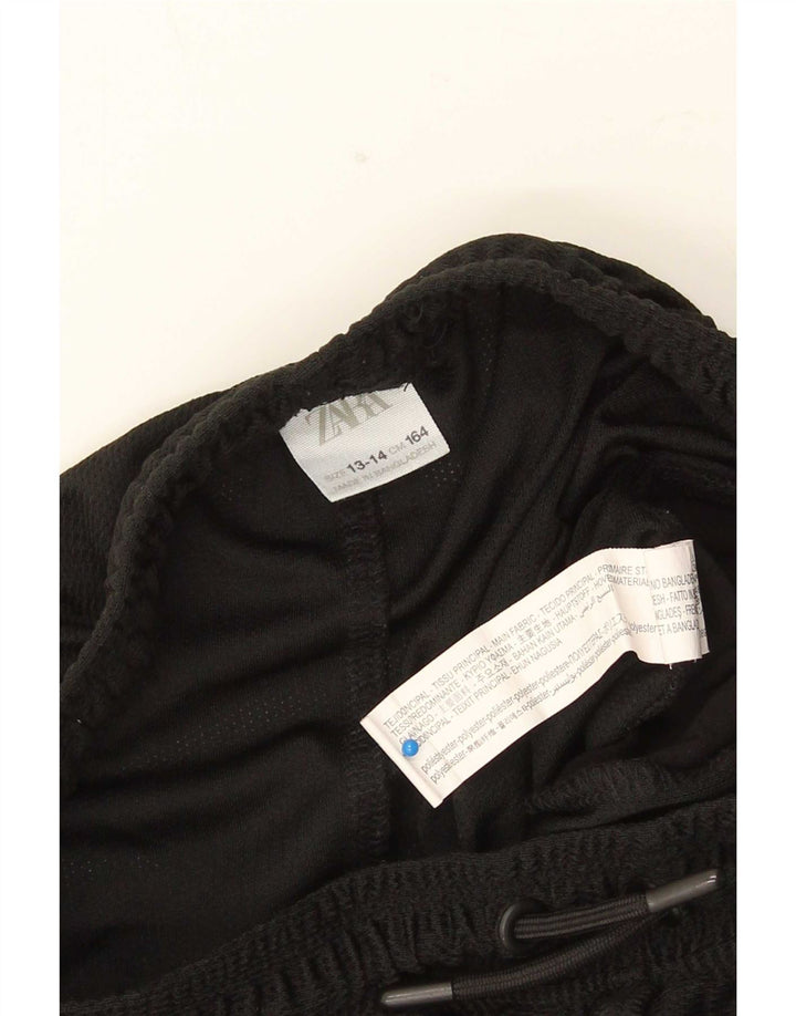 Zara Graphic Sportshorts für Jungen, 13–14 Jahre, schwarzes Polyester