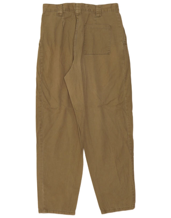 Topshop Damen Tapered Casual Hose UK 12 Medium W30 L29 Khaki Baumwolle
