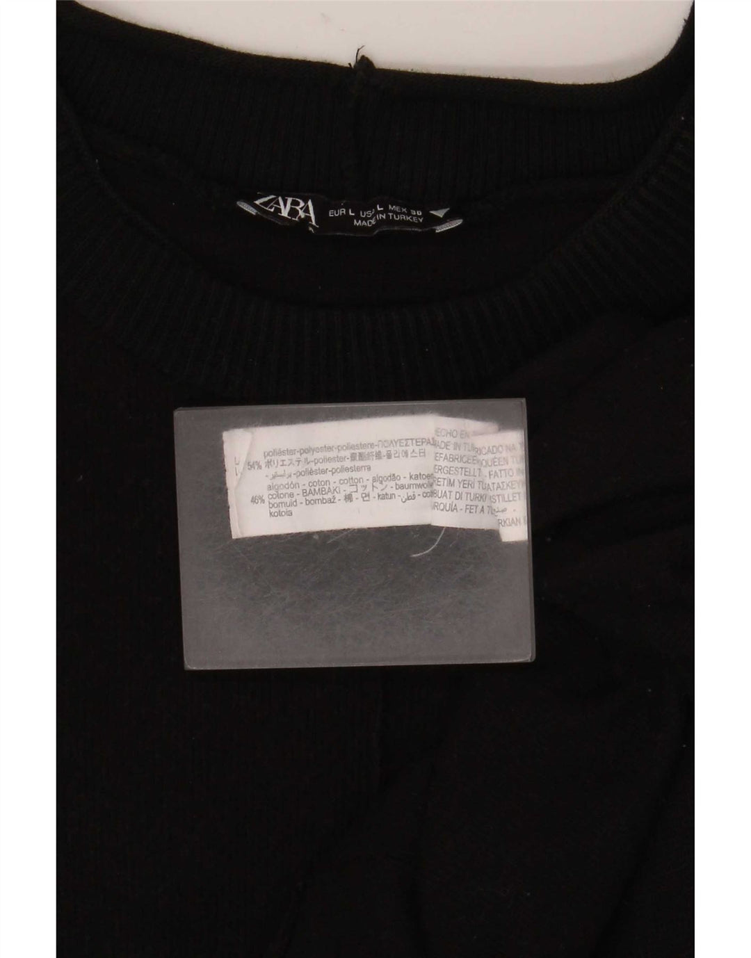 Zara Damen Etuikleid UK 16 Large Schwarz Polyester