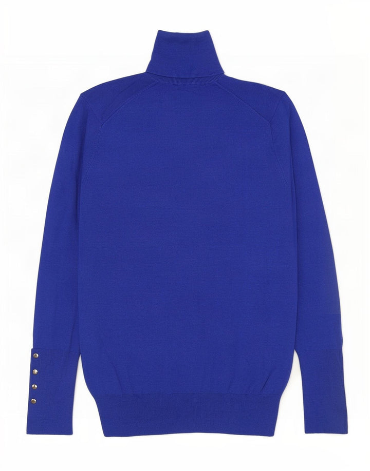Rollkragenpullover für Damen von Zara, Gr. 10, Größe S, blau, Viskose