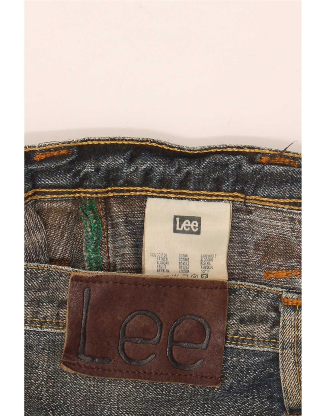 Lee Herren Straight Jeans W34 L34 Blaue Baumwolle