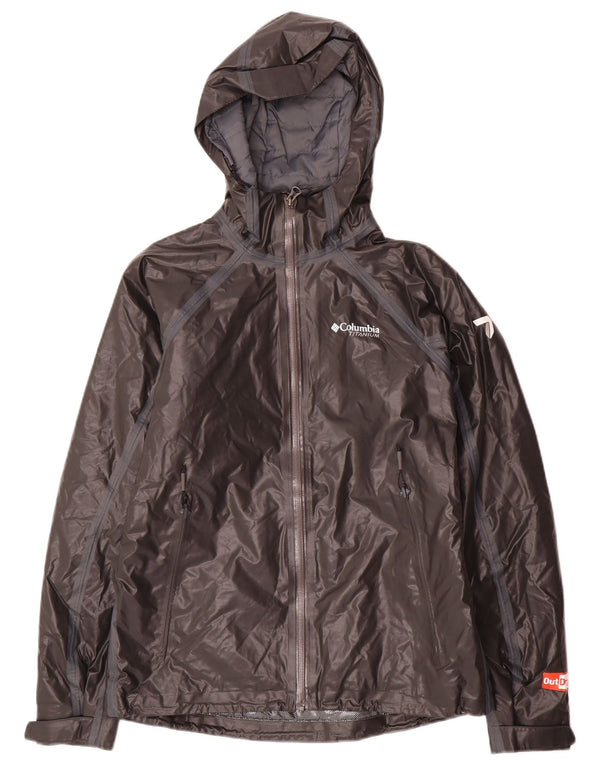 Columbia Damen Omni-Heat Kapuzen-Regenjacke UK 6 XS Graues Nylon