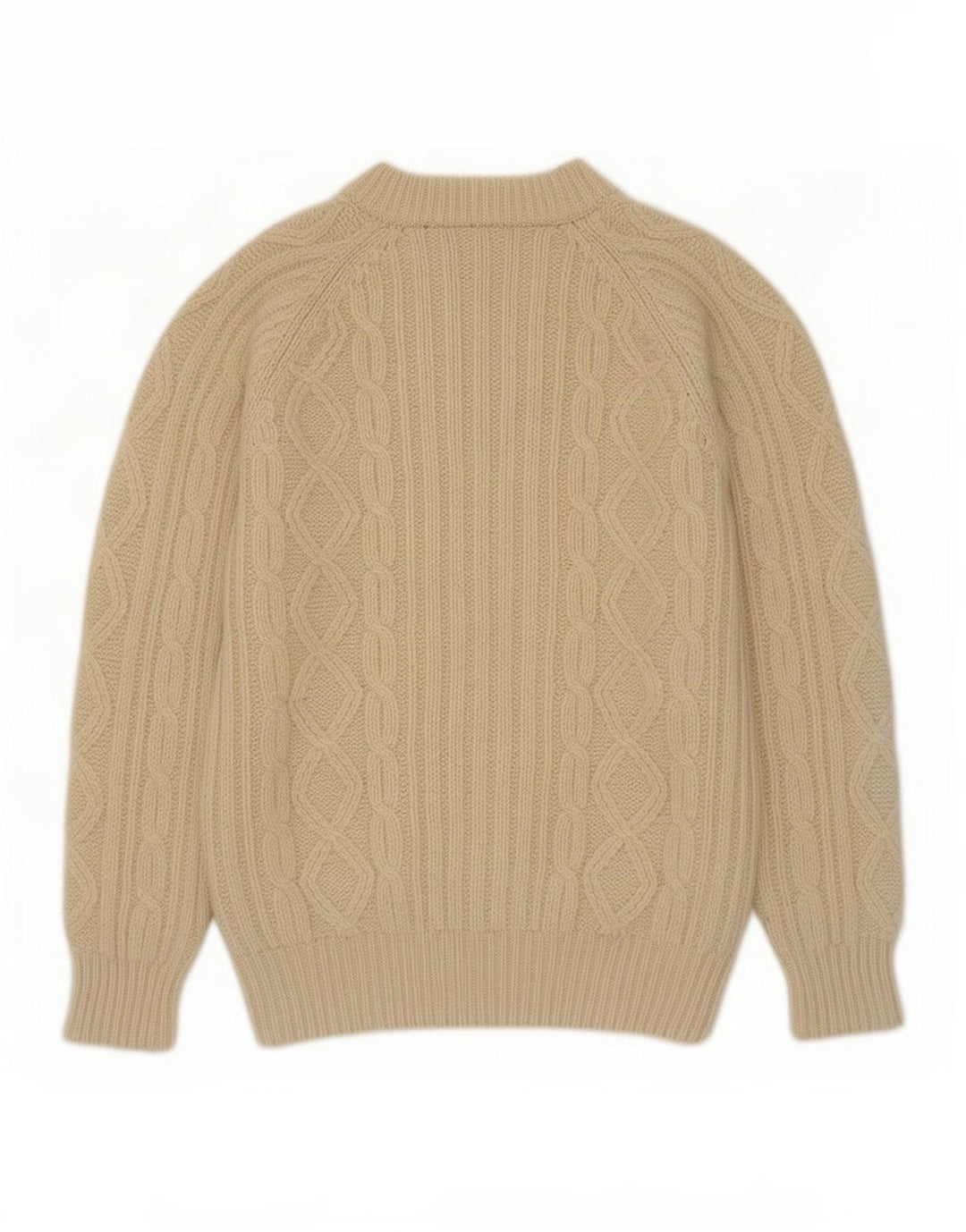 Edward Spiers Herren-Pullover mit Rollkragen, mittelgroß, cremefarbene Wolle