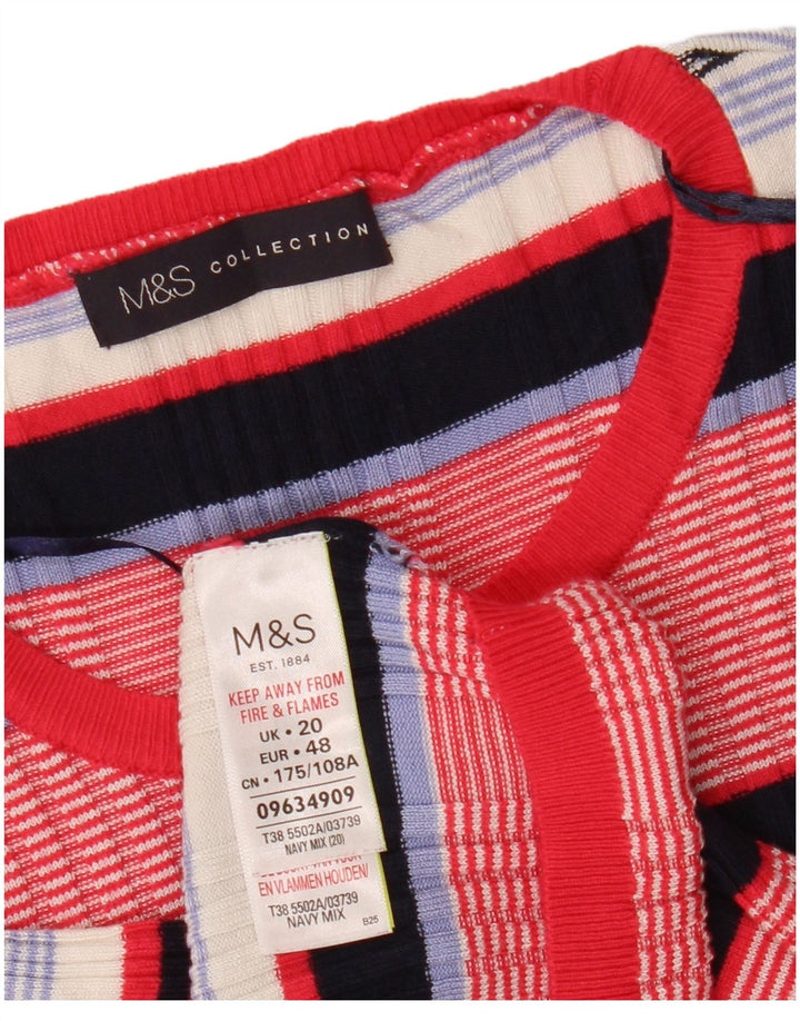 MARKS & SPENCER Damen-Pullover mit Rundhalsausschnitt, UK 20 2XL, mehrfarbig