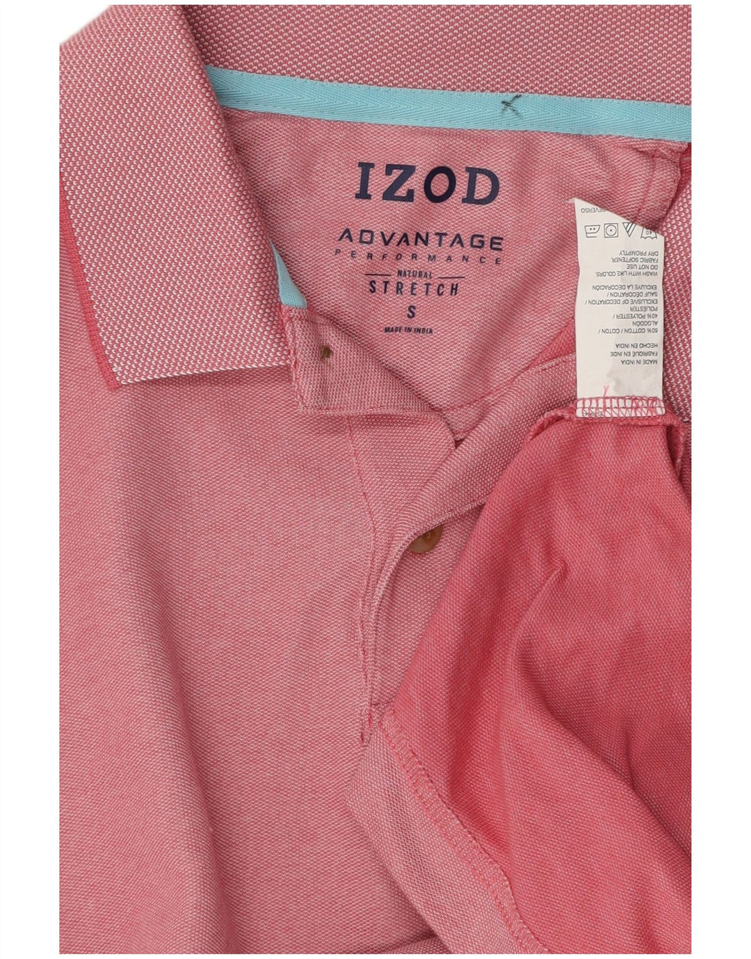 IZOD Herren-Poloshirt, Größe S, rosa, Baumwolle