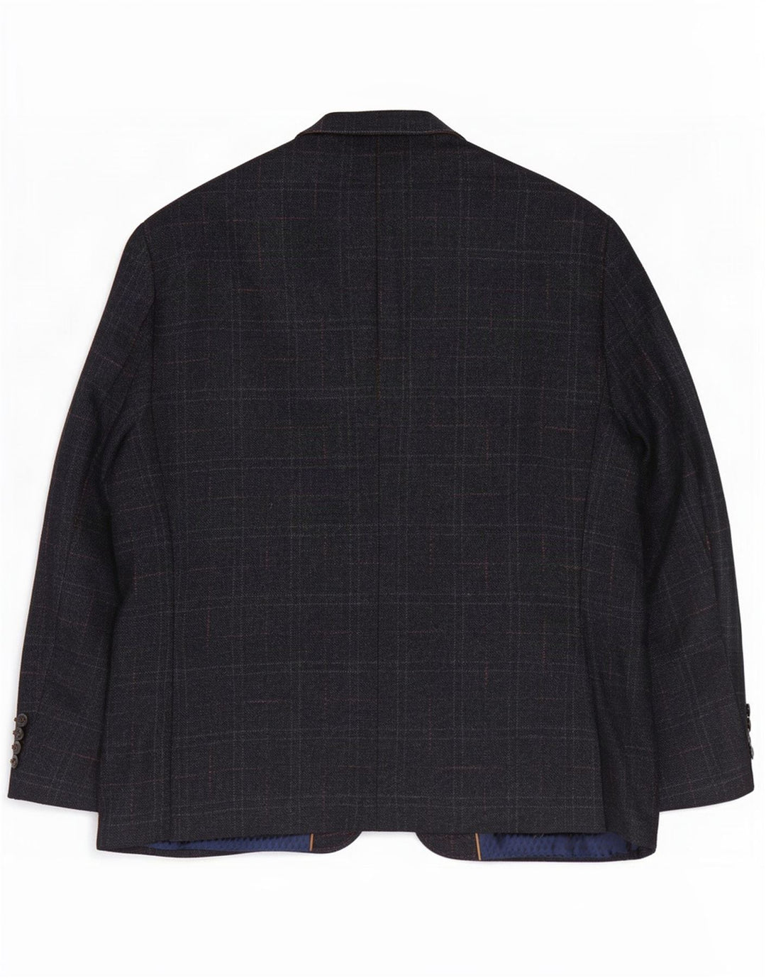 Douglas Herren-Blazer mit 2 Knöpfen, UK 44, 2XL, marineblau karierte Wolle