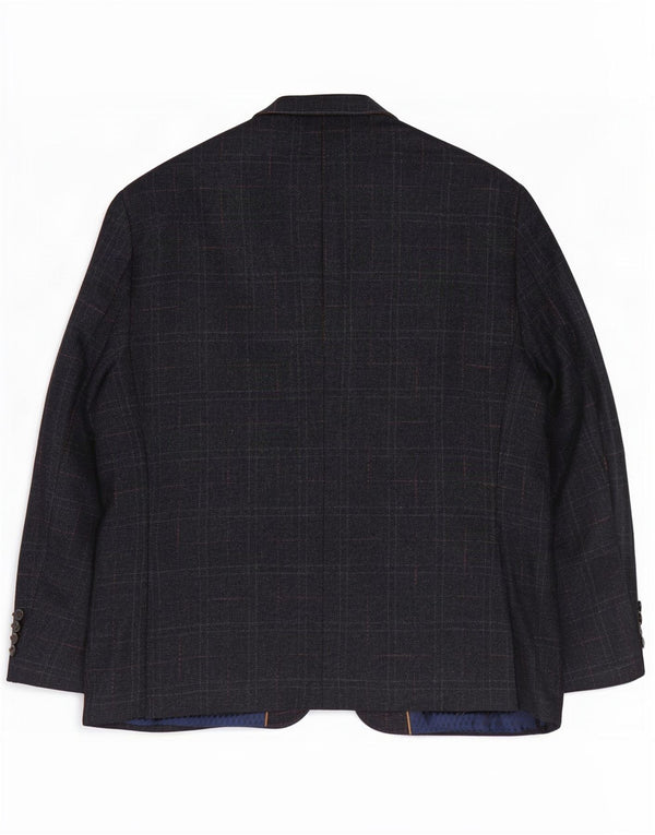 Douglas Herren-Blazer mit 2 Knöpfen, UK 44, 2XL, marineblau karierte Wolle