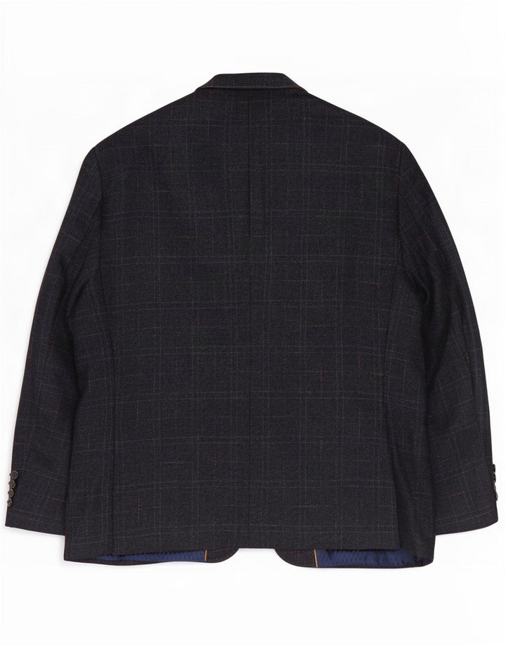 Douglas Herren-Blazer mit 2 Knöpfen, UK 44, 2XL, marineblau karierte Wolle