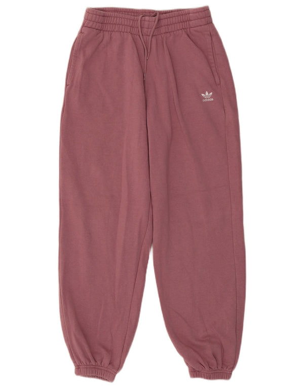 Adidas Damen Trainingshose Jogger UK 12/14 Mittelrosa Baumwolle
