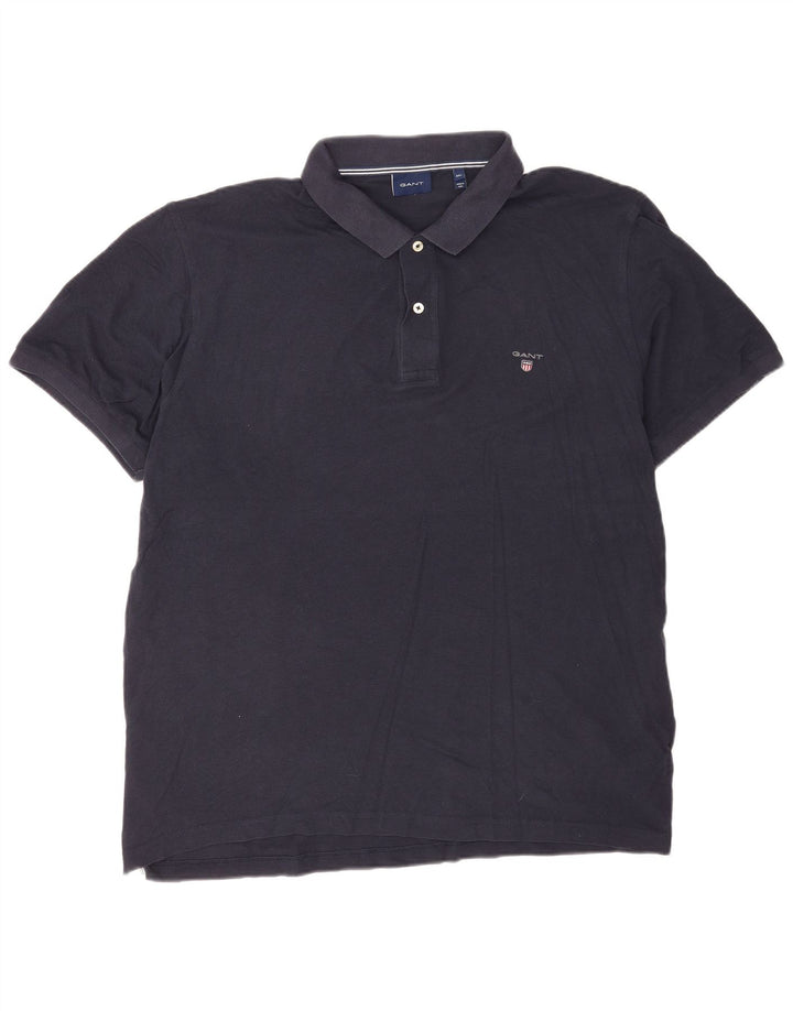 Gant Herren Poloshirt 3XL Marineblau Baumwolle