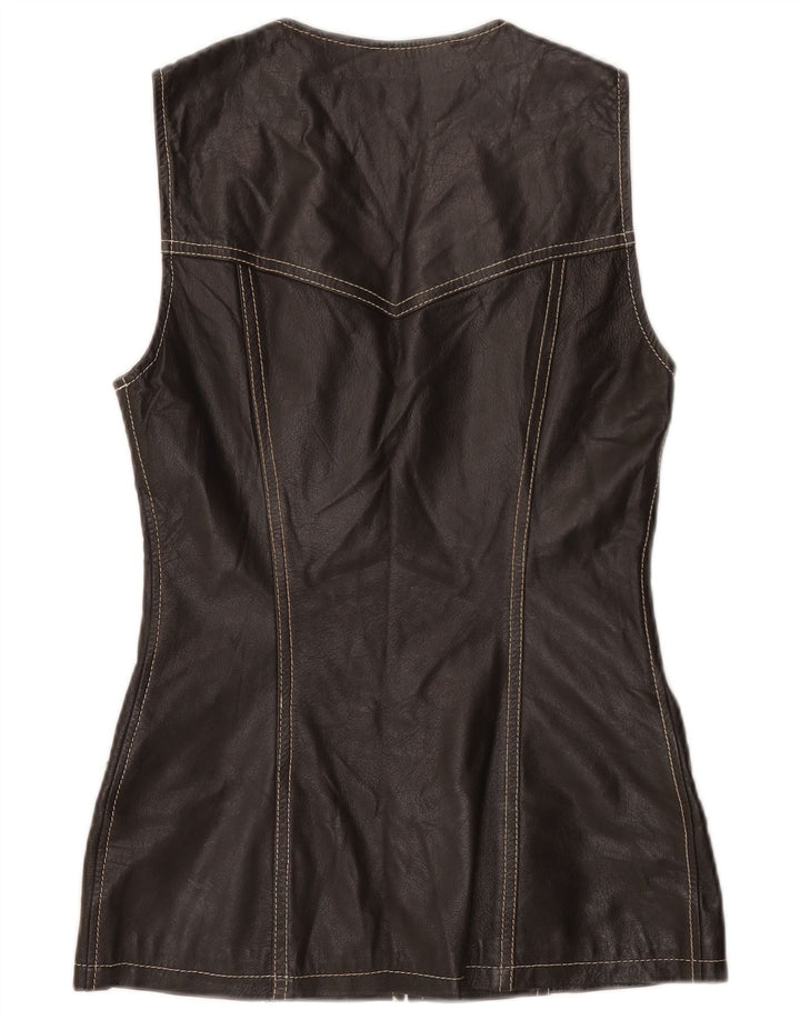 Phard Damen Lederweste UK 12 Mittelbraunes Leder