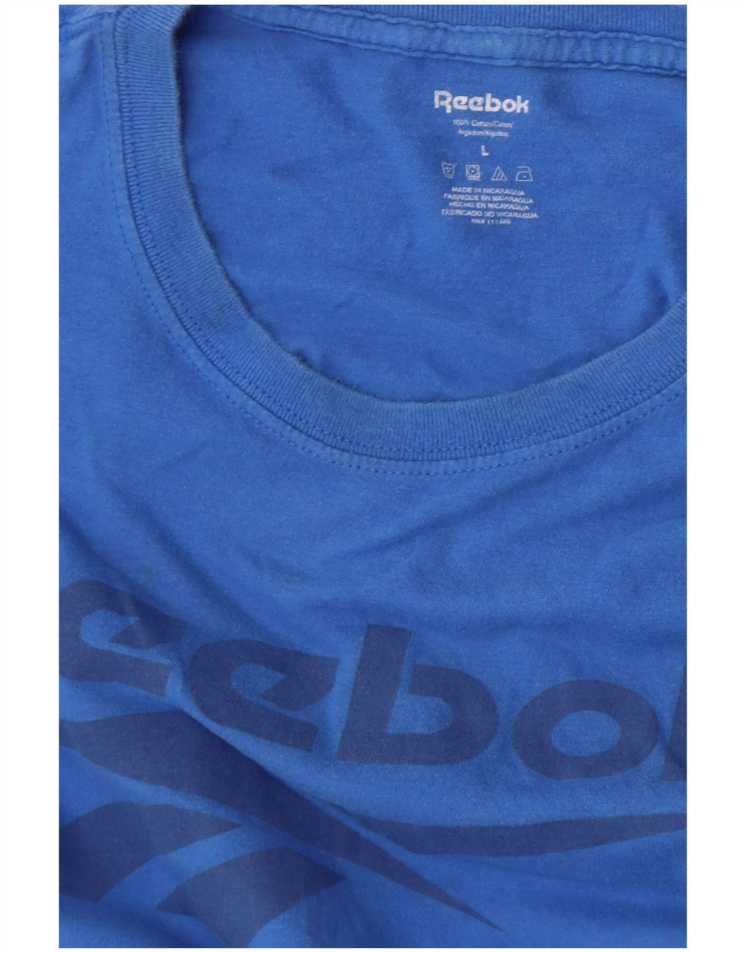 Reebok Herren Grafik T-Shirt Top Large Blau