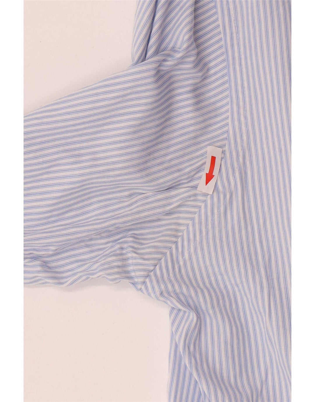 Calvin Klein Herrenhemd Größe 15 1/2 mittelblau gestreifte Baumwolle