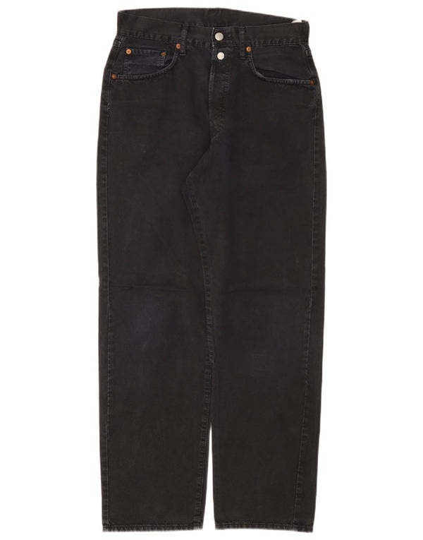 Replay Damen Tapered Jeans W31 L30 Schwarze Baumwolle