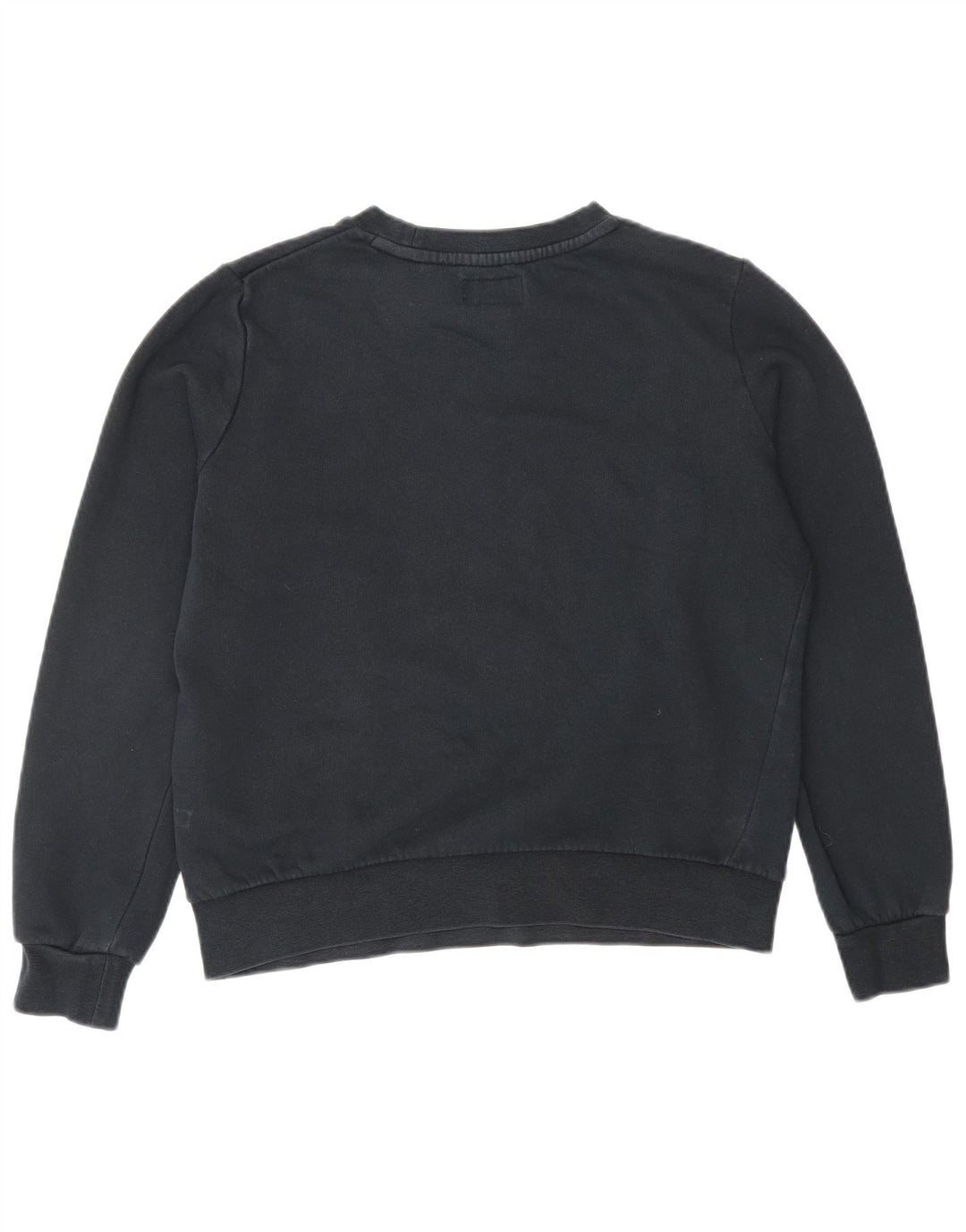 CONVERSE Womens Sweatshirt Jumper UK 14 Medium Black Cotton