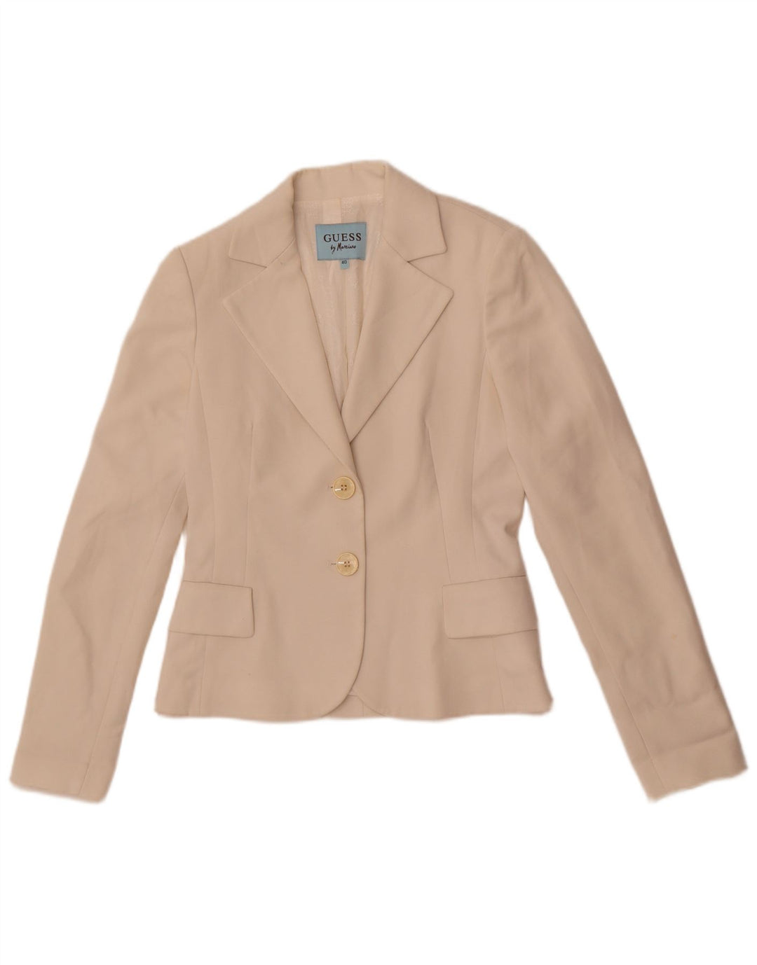 Guess By Marciano Damen 2-Knopf-Blazerjacke IT 40 Small Weiß