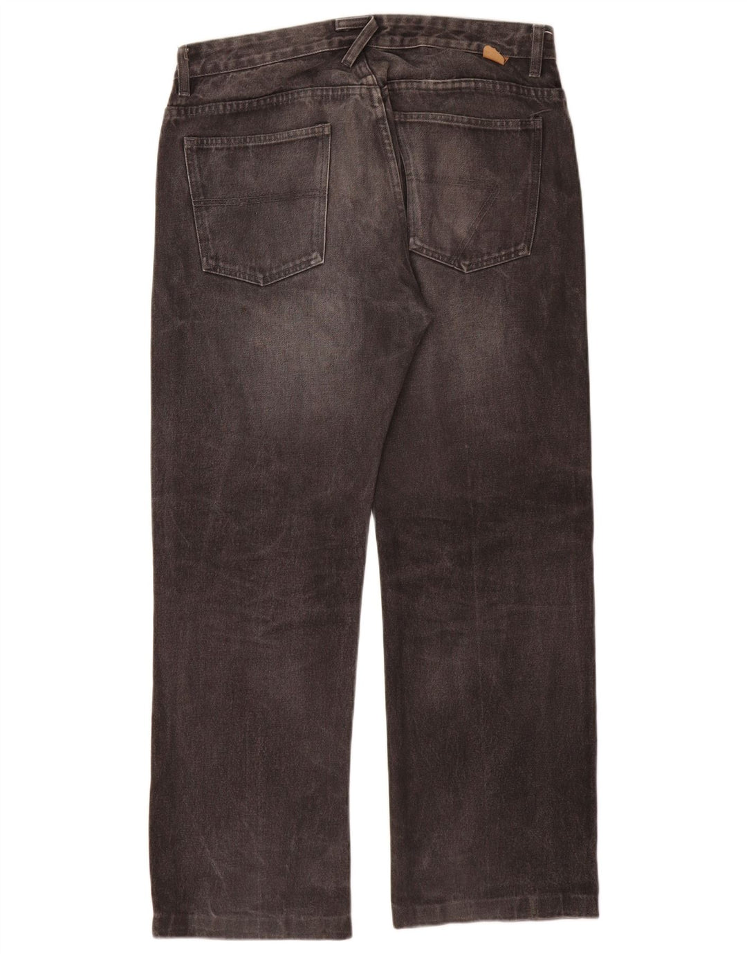 DIESEL Herren Straight Jeans W32 L30 Graue Baumwolle