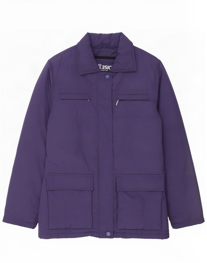 Asics Damen Wattierte Jacke UK 16 Large Marineblau Polyester