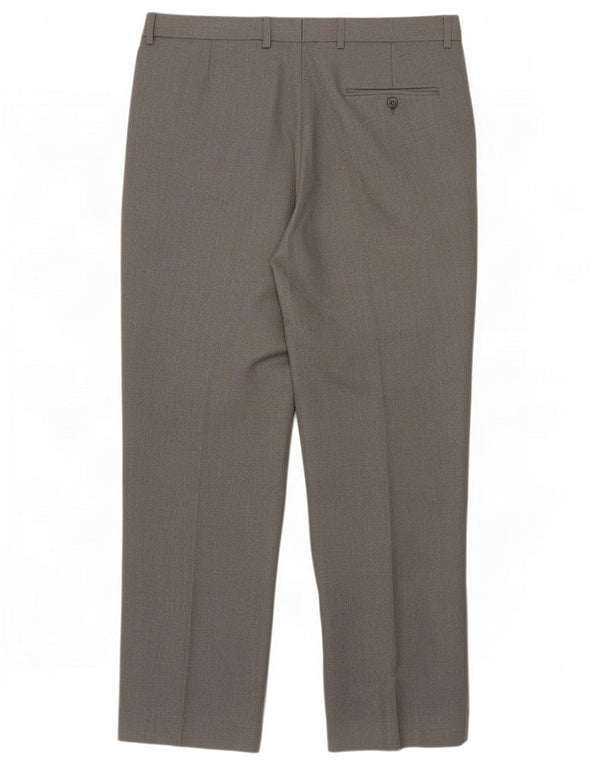 Marks & Spencer Herren-Anzughose in normaler Passform, W36 L29, grau, Polyester